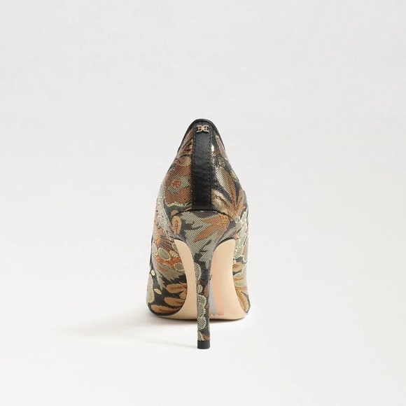 NWB Sam Edelman Hazel Pointed Toe Pumps in Bronze metallic‎ floral size 5.5 - Picture 2 of 10